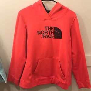 The North Face pink and black hoodie